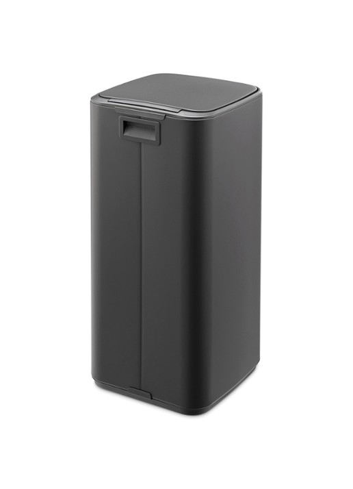 Brabantia Bo Touch Bin  prullenbak met deksel op pootjes 3 x 11 liter - detail grijs