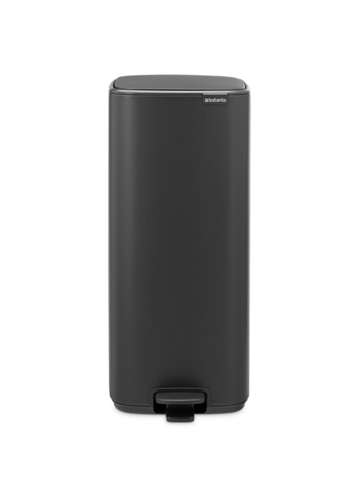 Brabantia Bo Touch Bin  prullenbak met deksel op pootjes 3 x 11 liter - voorkant 7 grijs