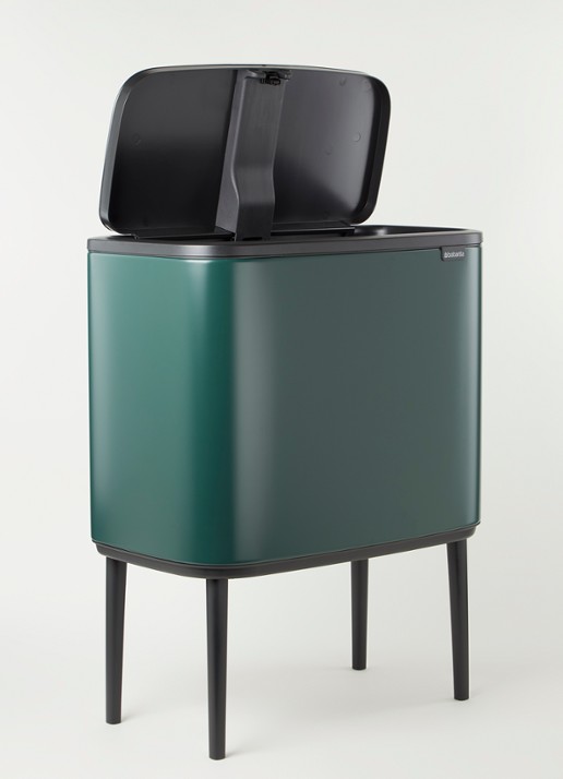 Brabantia Bo Touch Bin prullenbak met deksel op pootjes 36 liter - voorkant 2 groen