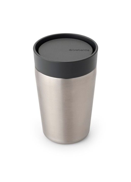 Brabantia Bo Touch Bin recycle prullenbak met deksel op pootjes 3 x 11 liter - voorkant grijs