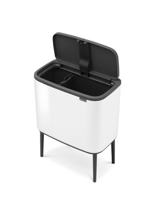 Brabantia Bo Touch Bin recyling duo prullenbak met deksel op pootjes 11 + 23 liter - detail 4 wit