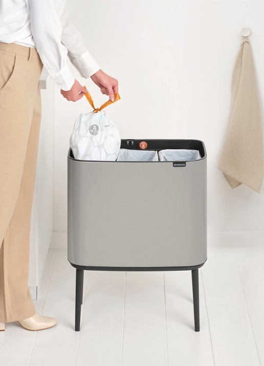 Brabantia Bo Touch prullenbak 3 x 11 liter - detail 6 middengrijs