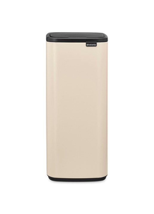 Brabantia Bo touch prullenbak 30 liter - voorkant 8 beige