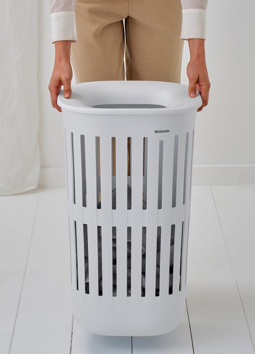 Brabantia Collect-It wasmand 55 liter set van 2 - achterkant 7 wit