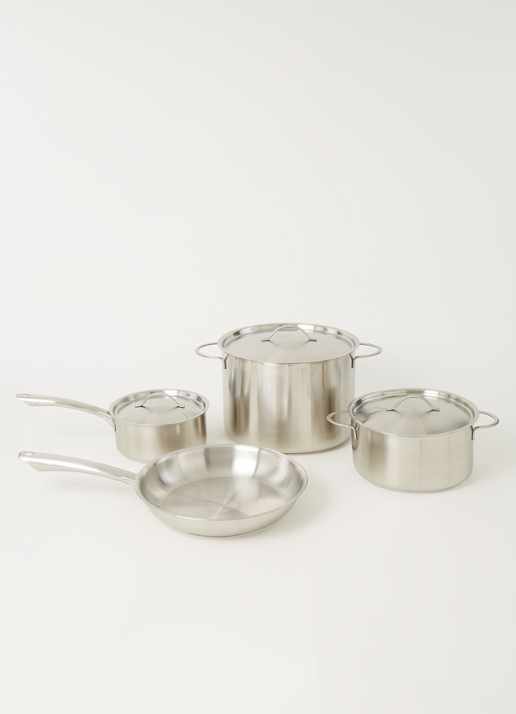 Brabantia Family pannenset 4-delig - voorkant 2 zilver