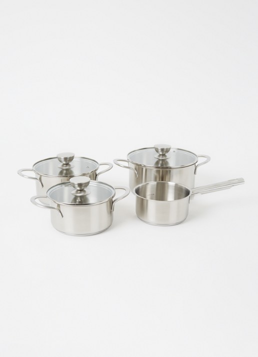 Brabantia Futura pannenset 4-delig - voorkant 4 zilver