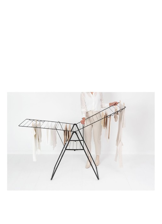 Brabantia Hangon droogrek 25 meter - voorkant 2 zwart