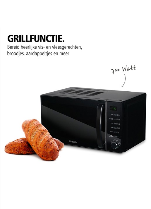 Brabantia Magnetron met Grill BBEK1145DG - achterkant zwart