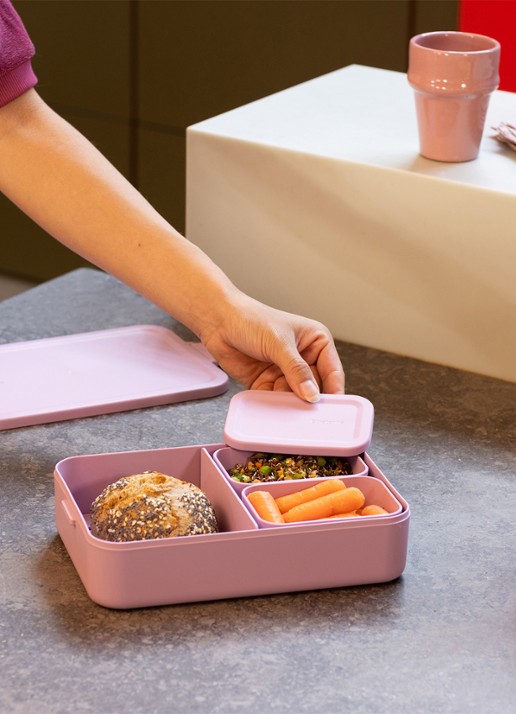 Brabantia Make & Take bento lunchbox/broodtrommel - detail 4 donkerroze
