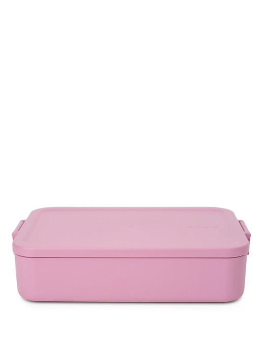 Brabantia Make & Take bento lunchbox/broodtrommel - voorkant 8 donkerroze