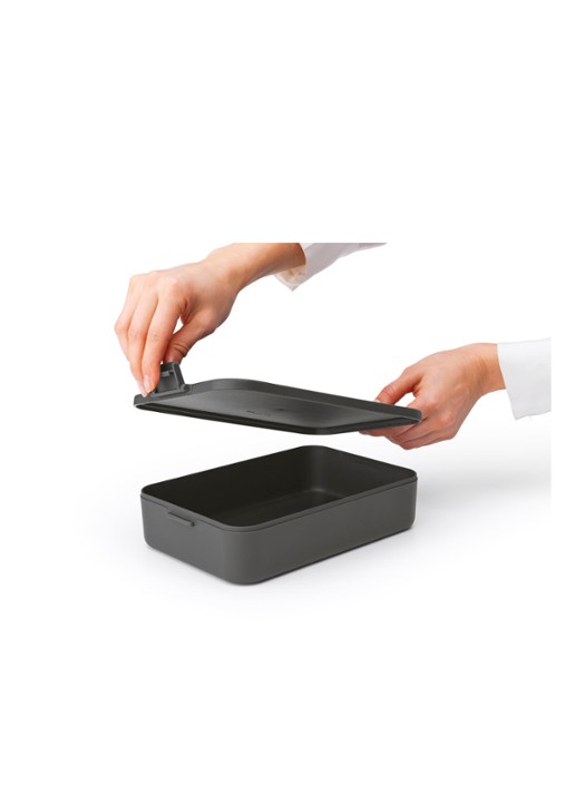 Brabantia Make & Take L broodtrommel - achterkant 4 donkergrijs