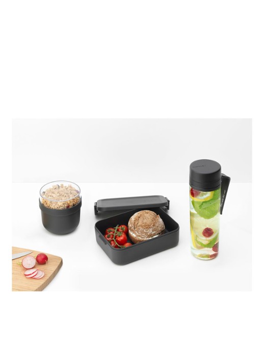 Brabantia Make & Take ontbijt- en lunchset - set van 3  - achterkant 3 donkergrijs