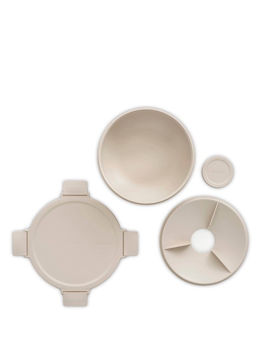 Brabantia Make & Take Salade Lunchbox To Go 1,3 liter - achterkant beige