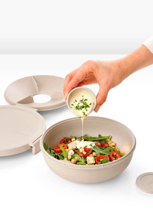 Brabantia Make & Take Salade Lunchbox To Go 1,3 liter - detail 5 beige