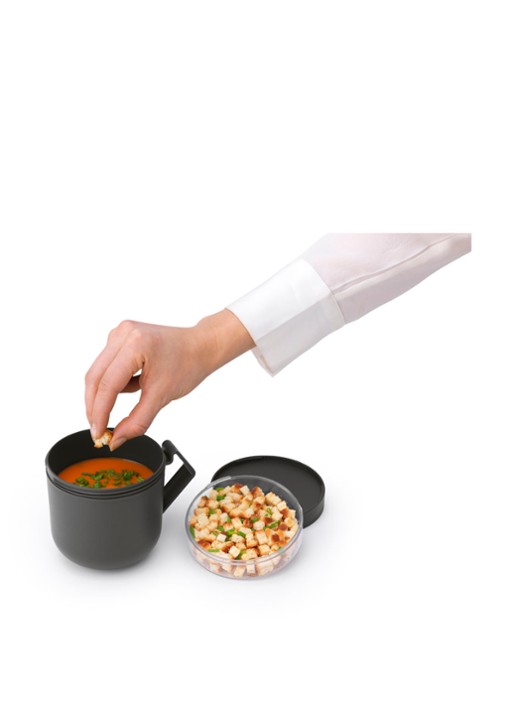 Brabantia Make & Take soepbeker 60 cl - detail zwart