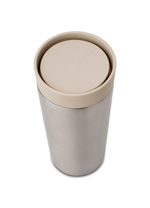 Brabantia Make & Take thermosbeker/koffiebeker 36 cl - achterkant 3 beige