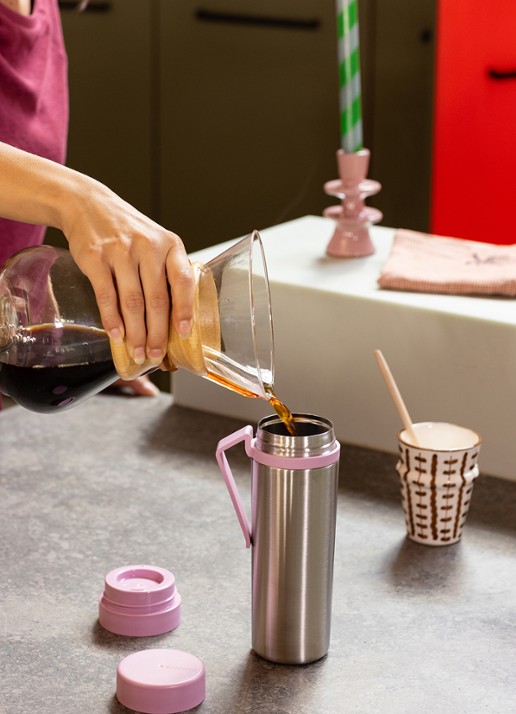 Brabantia Make & Take thermosfles 500 ml  - detail 5 donkerroze