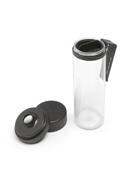 Brabantia Make & Take waterfles met zeef 0,5 liter - voorkant 5 donkergrijs