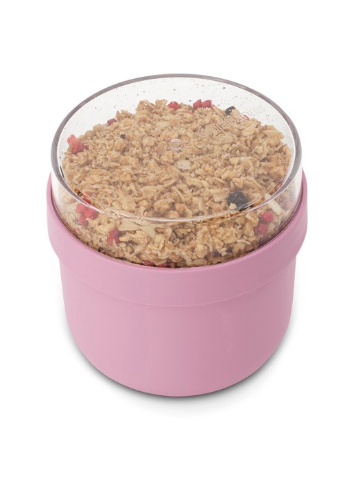 Brabantia Make & Take Yoghurt Beker To Go 500 ml - detail donkerroze