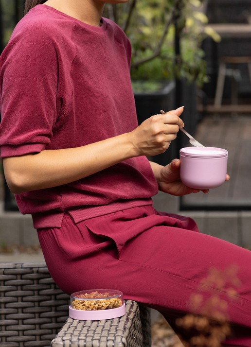 Brabantia Make & Take Yoghurt Beker To Go 500 ml - detail 4 donkerroze
