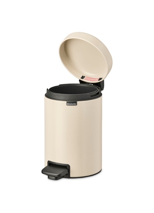 Brabantia NewIcon pedaalemmer 3 liter - voorkant 7 beige