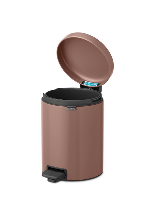 Brabantia NewIcon pedaalemmer 5 liter - voorkant 2 taupe