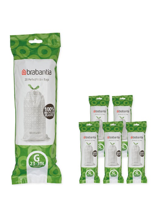 Brabantia Perfect Fit afvalzak code G 23 - 30 liter 6 x 20 stuks