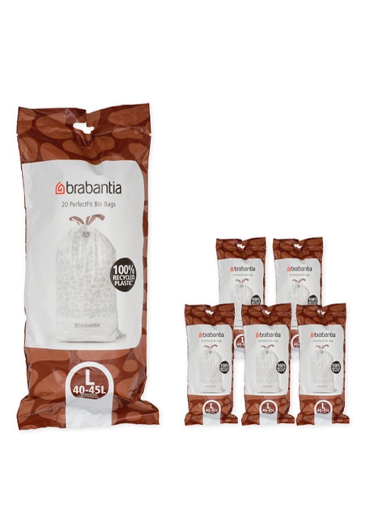 Brabantia Perfect Fit L 20L vuilniszakken 120 stuks