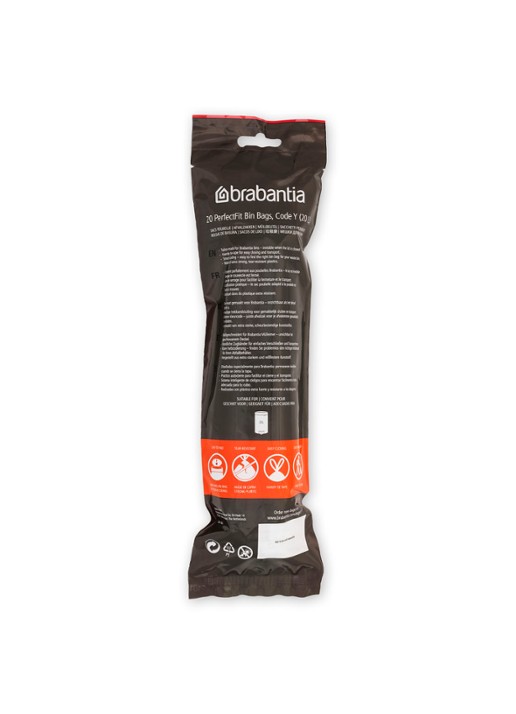 Brabantia Perfect Fit Y 20L vuilniszakken 120 stuks  - detail wit