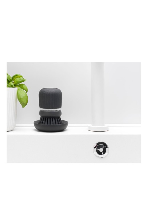 Brabantia Sink Side afwasborstel met zeepreservoir - detail 5 antraciet