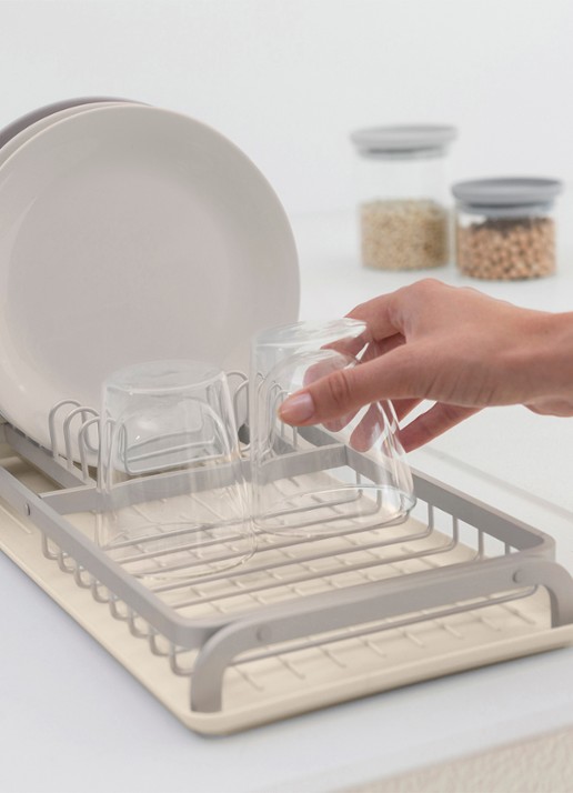 Brabantia SinkSide afdruiprek met bestekhouder - detail 4 beige