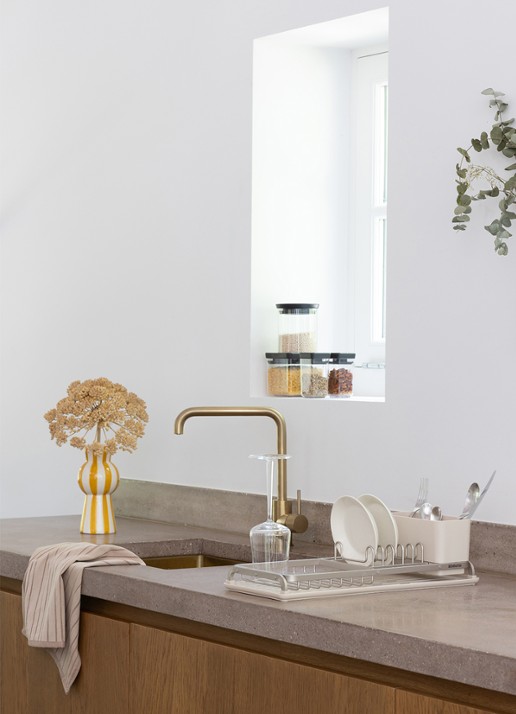 Brabantia SinkSide afdruiprek met bestekhouder - detail 8 beige
