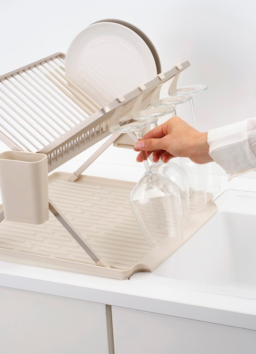 Brabantia SinkSide afdruiprek met bestekhouder - detail 2 beige