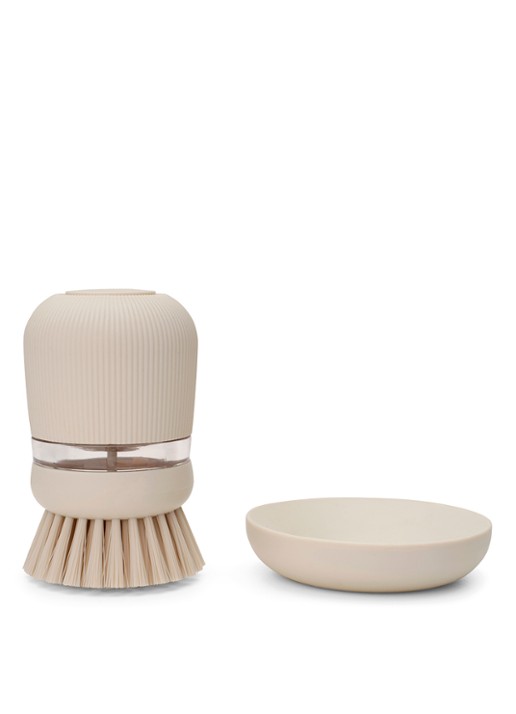 Brabantia SinkSide afwasborstel met zeepdispenser - achterkant 8 beige