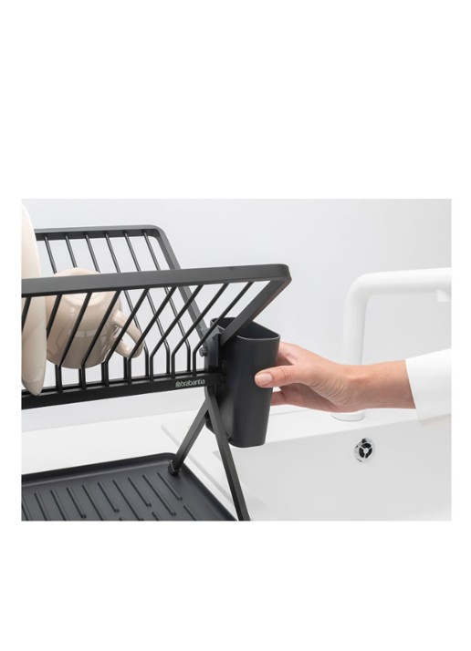 Brabantia SinkSide inklapbaar afdruiprek 33 x 37 cm - achterkant 3 donkergrijs