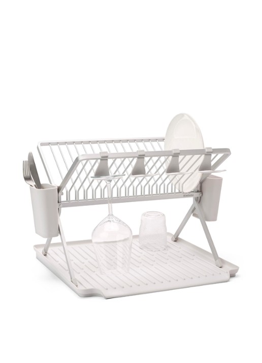 Brabantia SinkSide inklapbaar afdruiprek 42 x 51 cm - voorkant 2 lichtgrijs