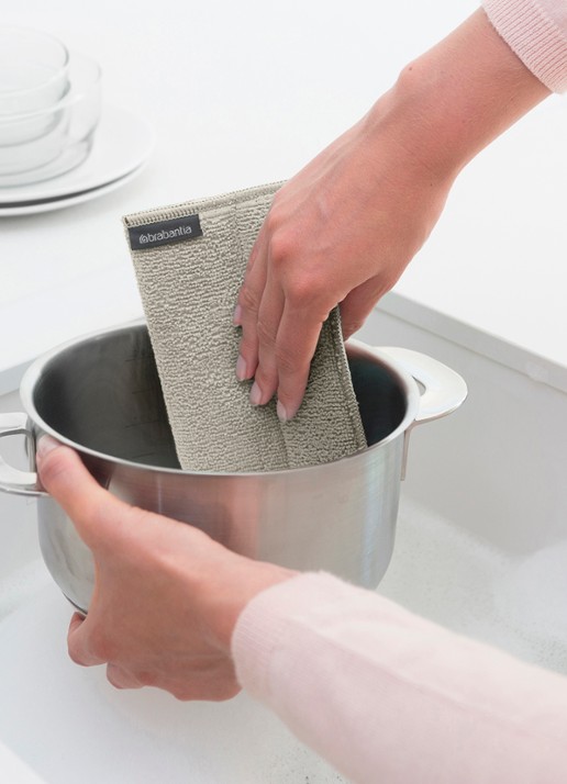 Brabantia SinkSide microvezeldoekjes 16 x 22 cm set van 3  - achterkant 6 groen