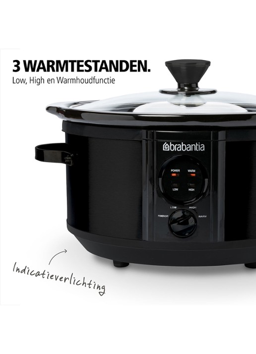 Brabantia Slowcooker BBEK1081MB - detail 2 zwart