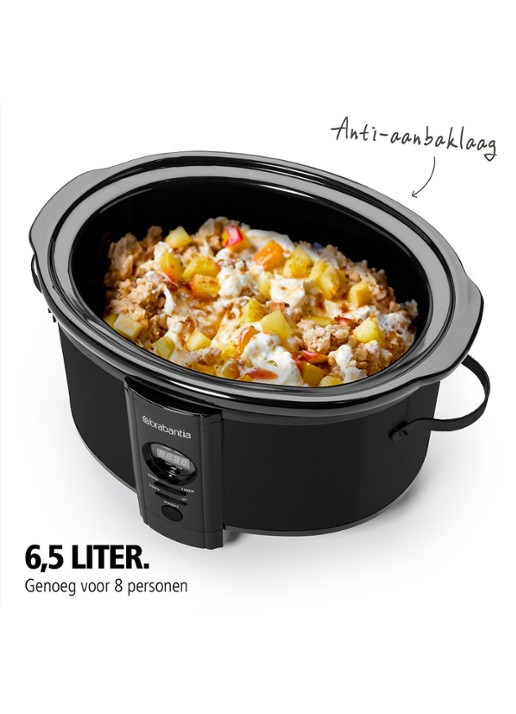 Brabantia Slowcooker BBEK1083MB - detail zwart