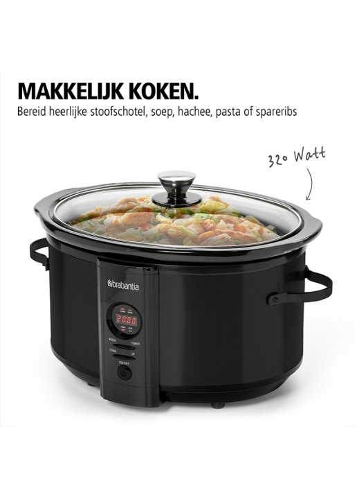 Brabantia Slowcooker BBEK1083MB - detail 5 zwart