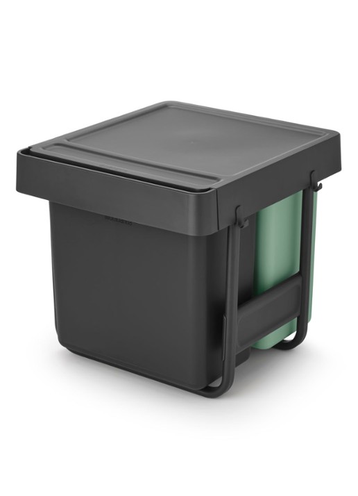 Brabantia Sort & Go inbouw prullenbak 10 + 10 + 20 liter - achterkant multicolor