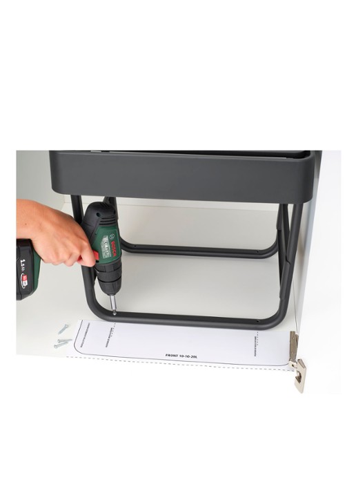 Brabantia Sort & Go inbouw prullenbak 10 + 10 + 20 liter - detail 4 multicolor