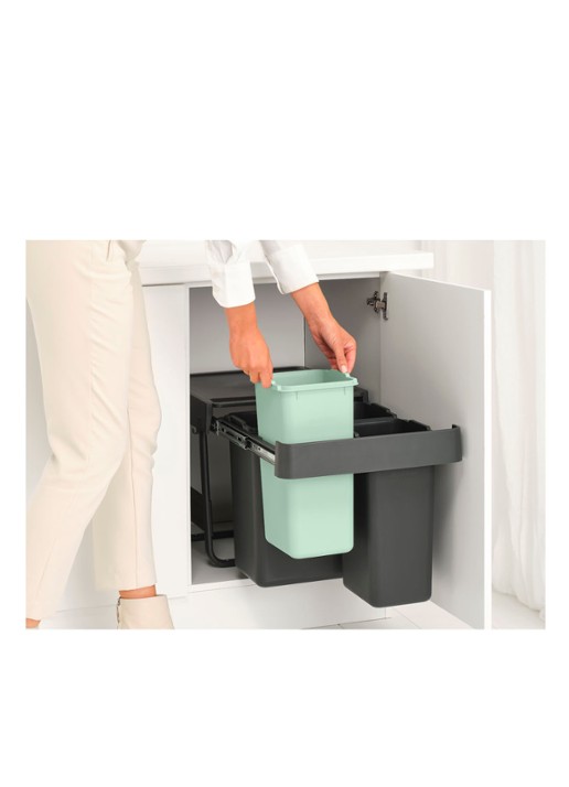Brabantia Sort & Go inbouw prullenbak 10 + 10 + 20 liter - detail 5 multicolor