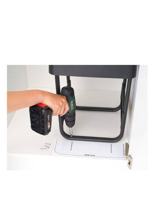 Brabantia Sort & Go inbouw prullenbak 2 x 15 liter - detail 5 multicolor