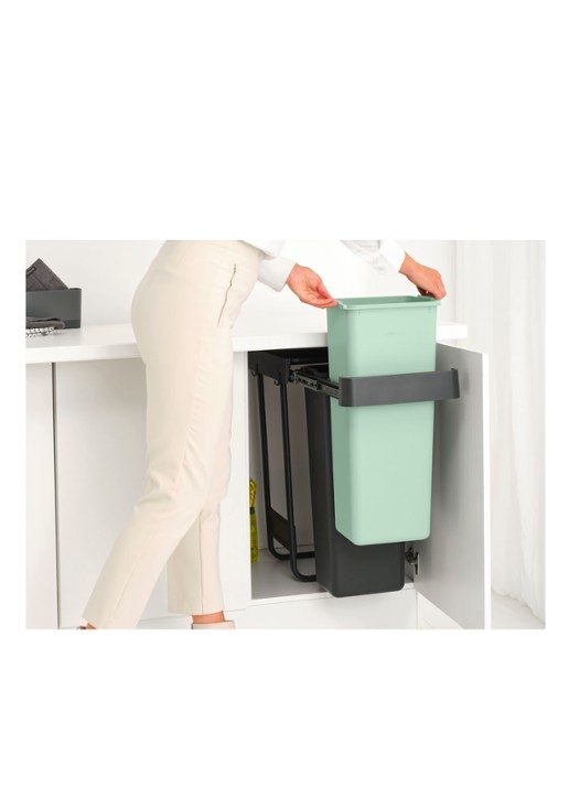 Brabantia Sort & Go inbouw prullenbak 2 x 30 liter - detail 4 lindegroen