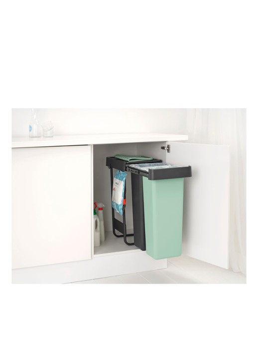 Brabantia Sort & Go inbouw prullenbak 2 x 30 liter - detail 5 lindegroen