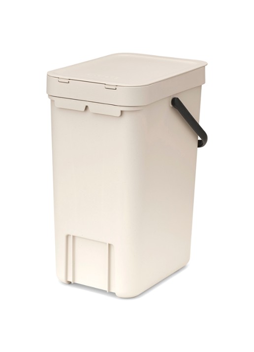 Brabantia Sort & Go prullenbak 12 liter - achterkant 3 beige
