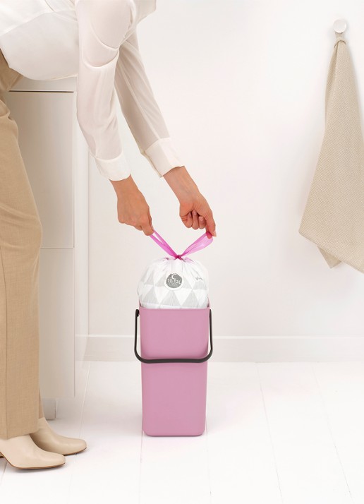 Brabantia Sort & Go prullenbak 12 liter - detail 5 donkerroze