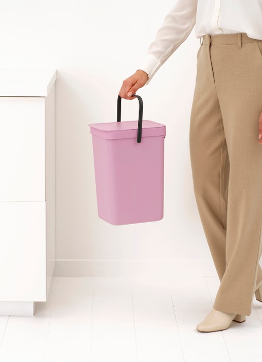 Brabantia Sort & Go prullenbak 12 liter - detail 6 donkerroze
