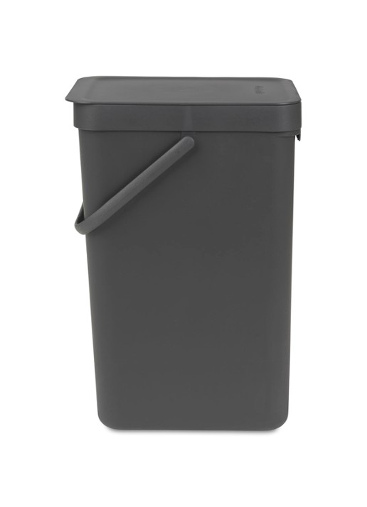 Brabantia Sort & Go prullenbak 16 liter - achterkant antraciet